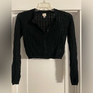 Target Black Lace Cropped Cardigan